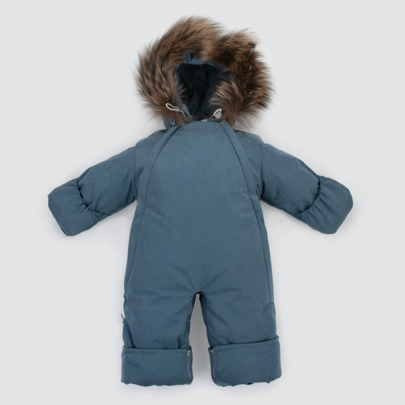 Комбинезон-трансформер "Новый Вельвет", с опушкой, с отворотами, 3 сезона, деним Комбинезон-трансформер "Новый Вельвет", с опушкой, с отворотами, 3 сезона, деним