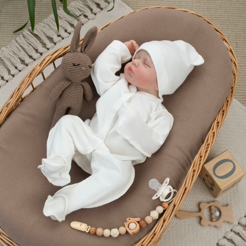 Комплект на выписку 5 предметов "Акварель.Вышивка Медвежонок", зимний, мята