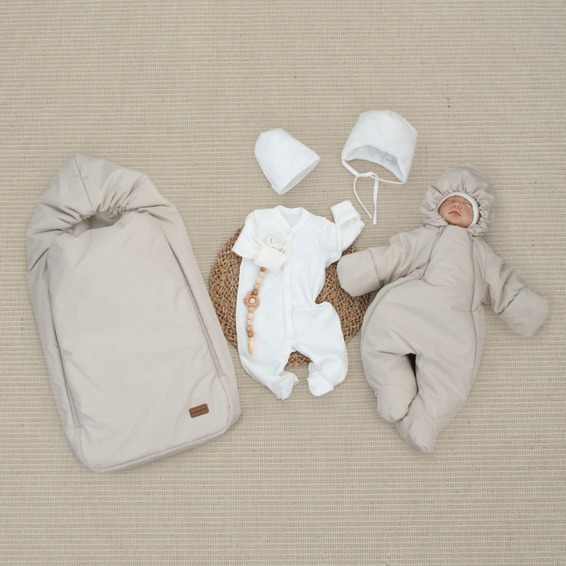 Комплект на выписку 5 предметов "Дивини", зимний, бежевый Комплект на выписку 5 предметов "Дивини", зимний, бежевый