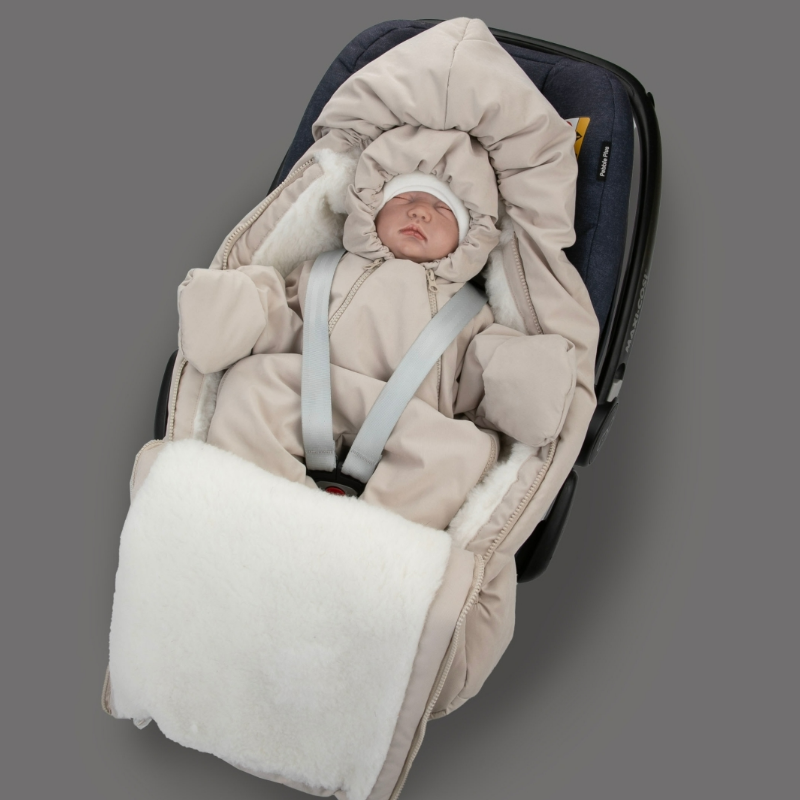 Комплект на выписку 5 предметов "Дивини", зимний, бежевый Комплект на выписку 5 предметов "Дивини", зимний, бежевый