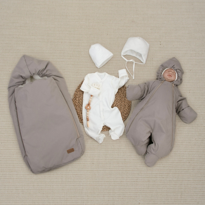 Комплект на выписку 5 предметов "Дивини", зимний, капучино Комплект на выписку 5 предметов "Дивини", зимний, капучино