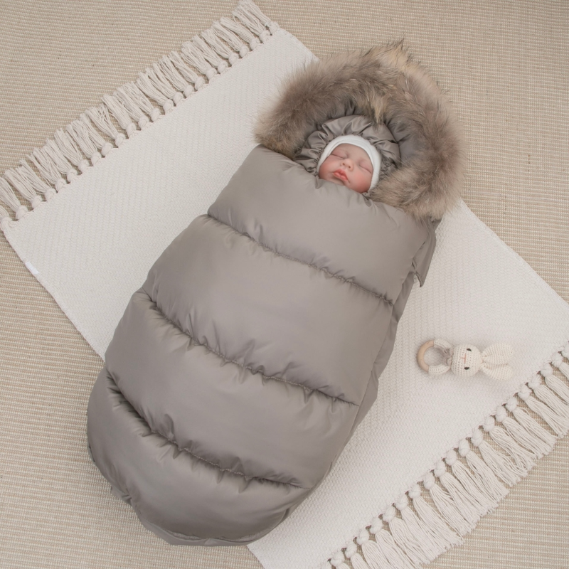 Комплект на выписку 5 предметов "Скандинавия", с опушкой, зимний, капучино Комплект на выписку 5 предметов "Скандинавия", с опушкой, зимний, капучино