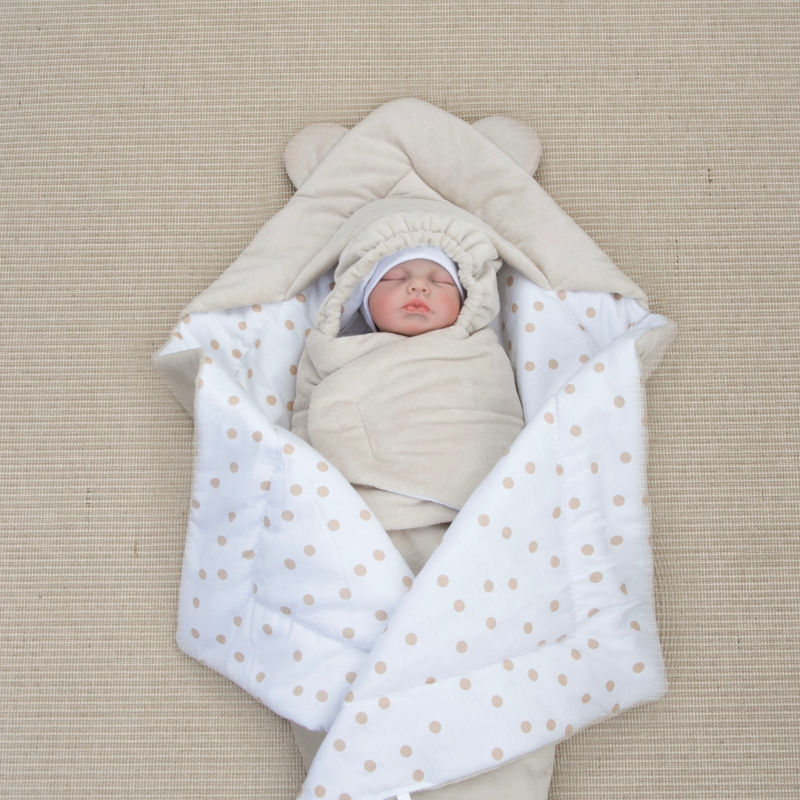 Комплект на выписку 5 предметов "Медвежонок", демисезонный, бежевый