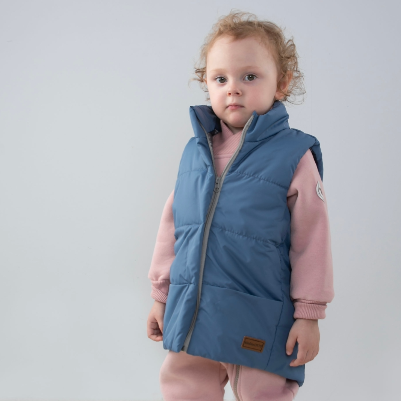 Жилет детский утепленный "Дискавери", деним