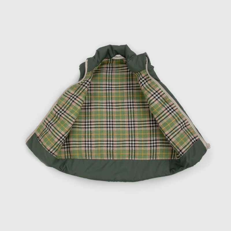 Жилет детский утепленный "Дискавери", зелено-серый