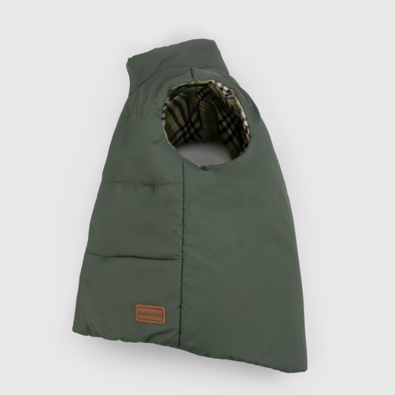 Жилет детский утепленный "Дискавери", зелено-серый