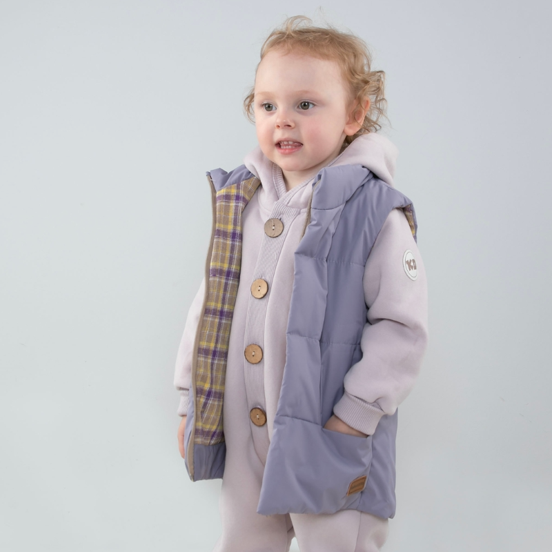 Жилет детский утепленный "Дискавери", пьльная сирень