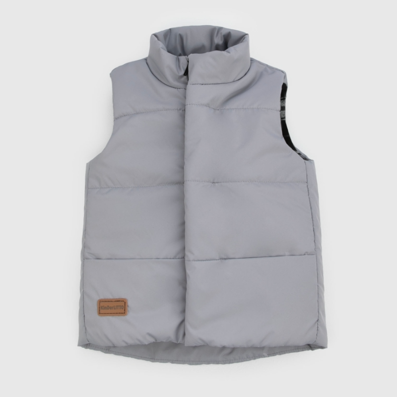 Жилет детский утепленный "Дискавери", серый