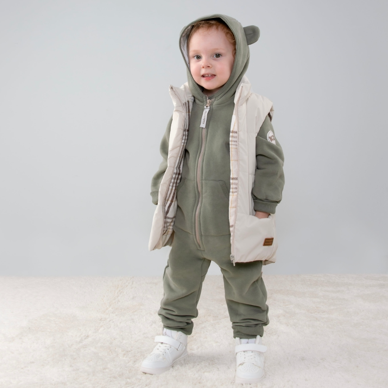 Жилет детский утепленный "Дискавери", слоновая кость