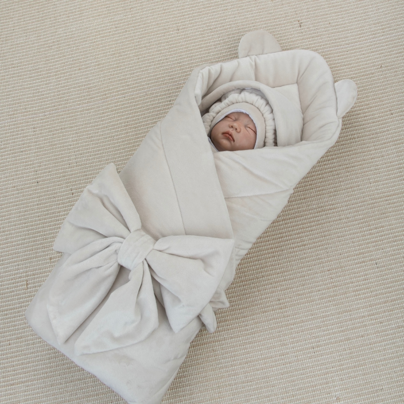 Комплект на выписку 6 предметов "Медвежонок", зимний, бежевый