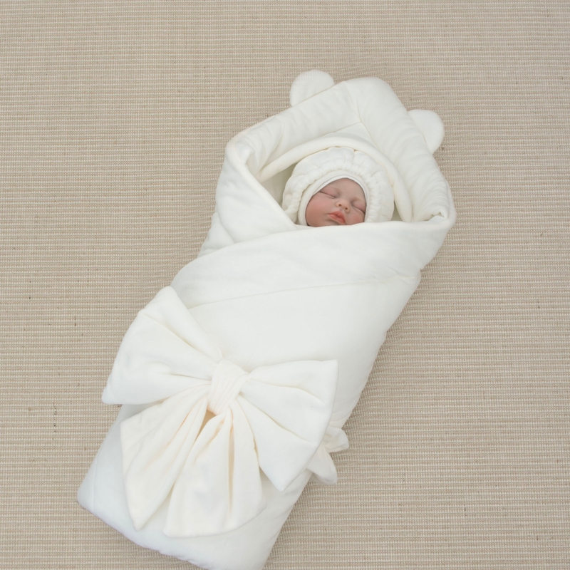 Комплект на выписку 6 предметов "Медвежонок", зимний, сахар