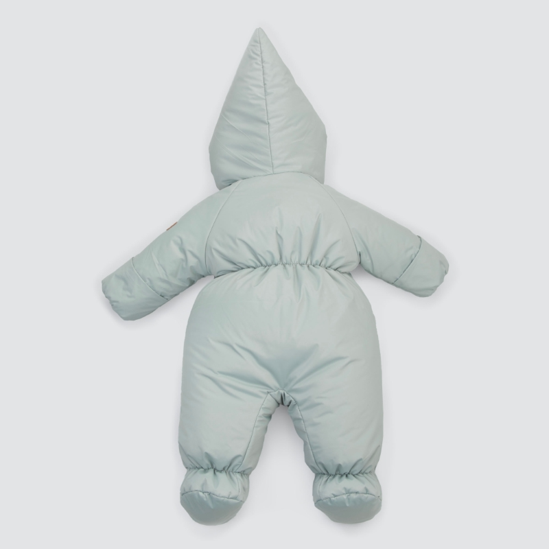 Комбинезон "Акварель.Вышивка Медвежонок" демисезонный, мята Комбинезон "Акварель.Вышивка Медвежонок" демисезонный, мята