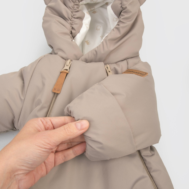 Комбинезон "Миш" демисезонный, темно-бежевый Комбинезон "Миш" демисезонный, темно-бежевый