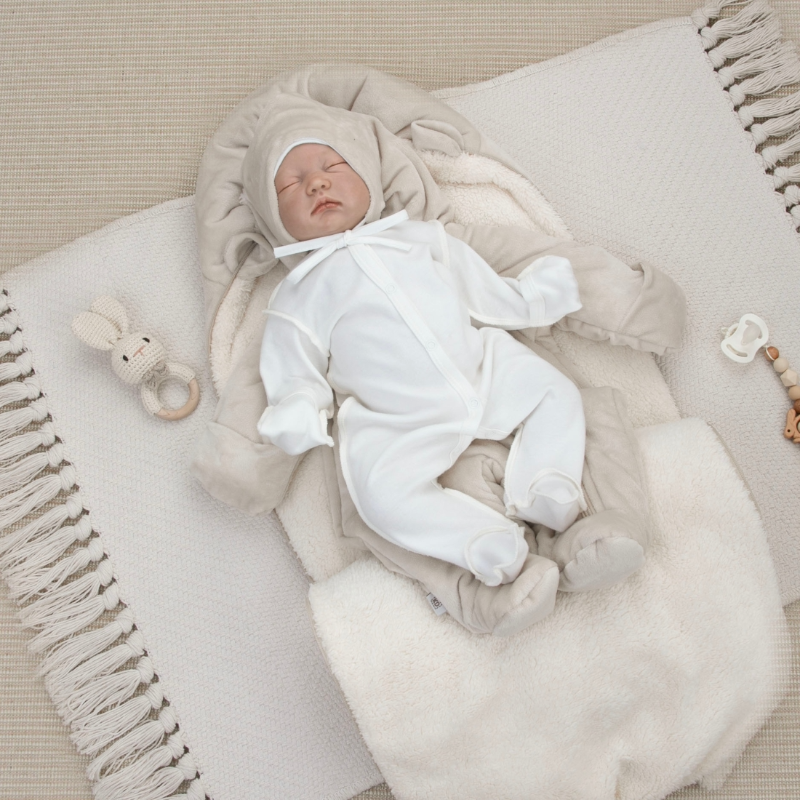 Комплект на выписку 5 предметов "Зефир Плюш", демисезонный, бежевый