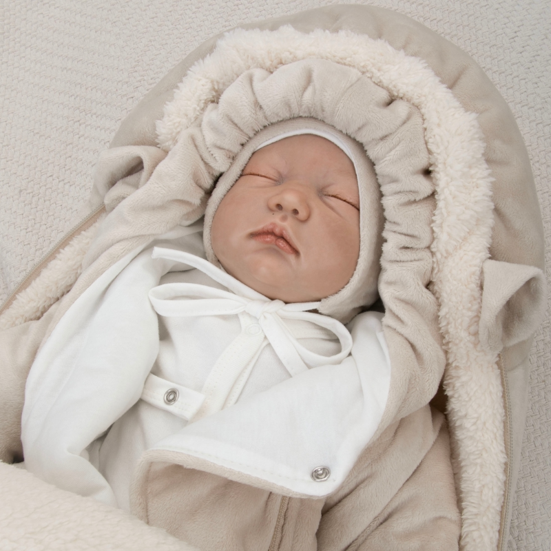 Комплект на выписку 5 предметов "Зефир Плюш", демисезонный, бежевый