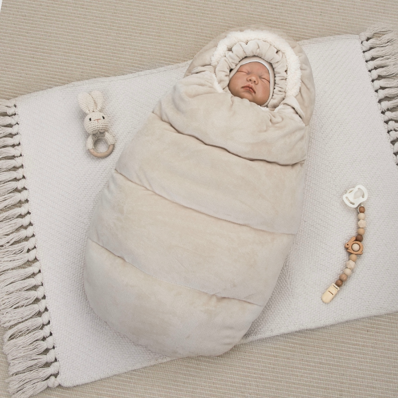 Комплект на выписку 5 предметов "Зефир Плюш", демисезонный, бежевый