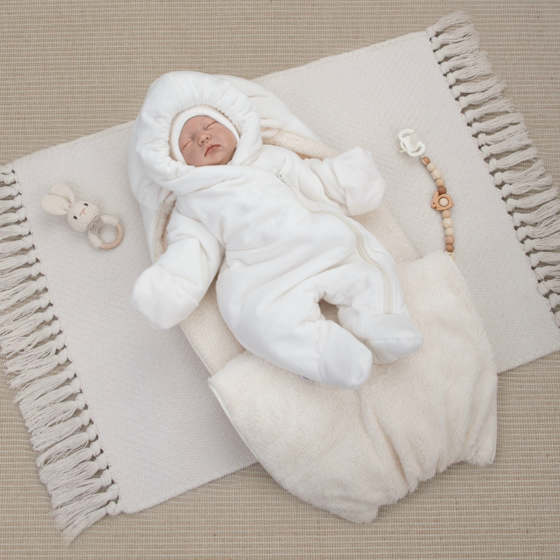 Комплект на выписку 5 предметов "Зефир Плюш", демисезонный, сахар