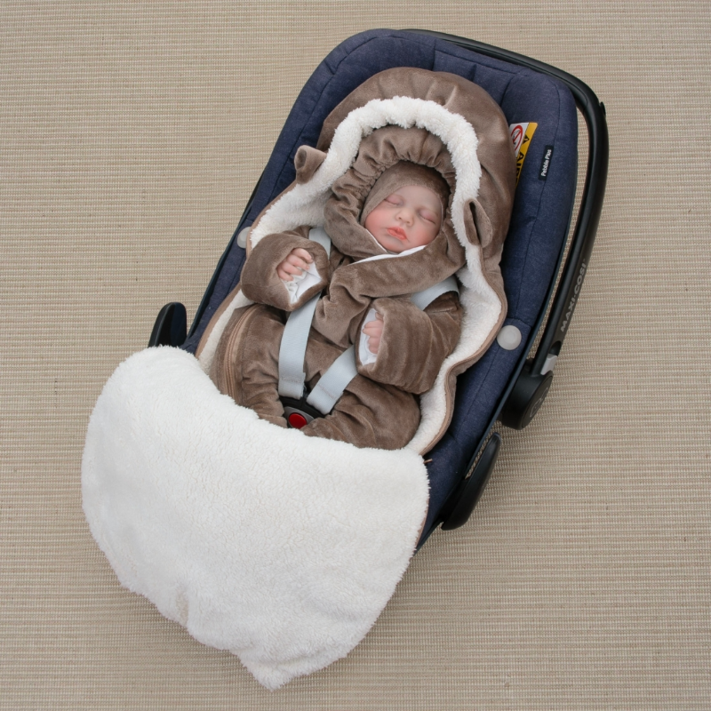 Комплект на выписку 5 предметов "Зефир Плюш", демисезонный, шоколад