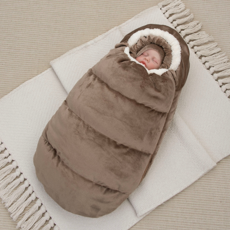 Комплект на выписку 5 предметов "Зефир Плюш", демисезонный, шоколад