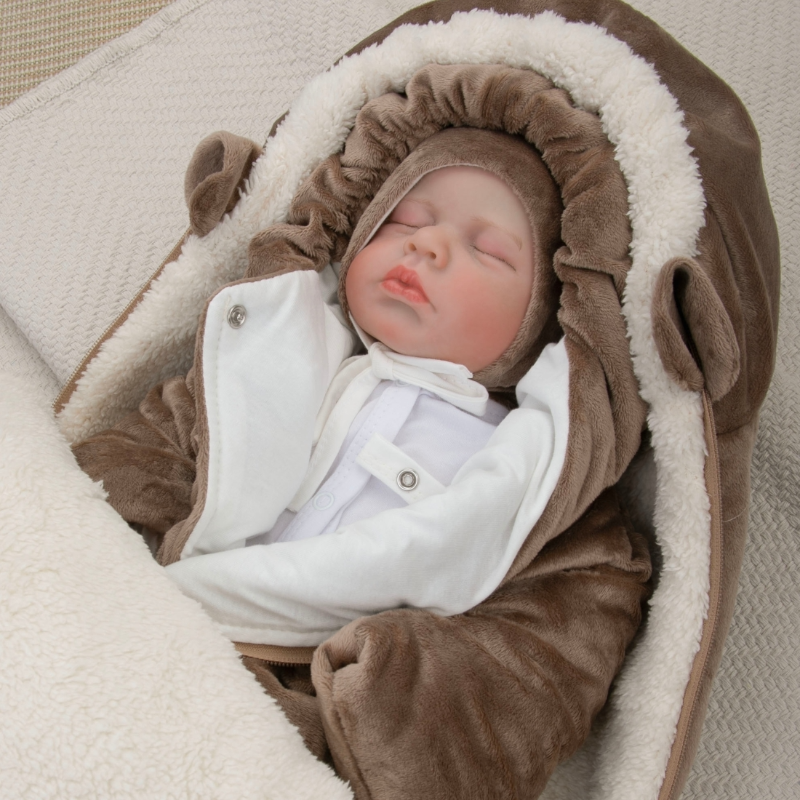 Комплект на выписку 5 предметов "Зефир Плюш", демисезонный, шоколад