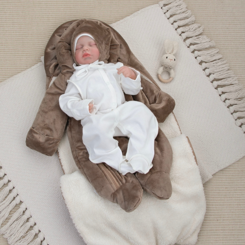 Комплект на выписку 5 предметов "Зефир Плюш", демисезонный, шоколад