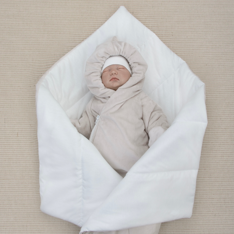 Комплект на выписку 5 предметов "Классика", демисезонный, жемчуг Комплект на выписку 5 предметов "Классика", демисезонный, жемчуг