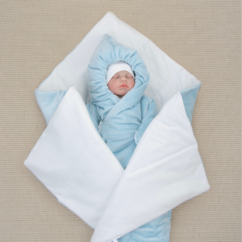 Комплект на выписку 5 предметов "Классика", демисезонный, темно-голубой Комплект на выписку 5 предметов "Классика", демисезонный, темно-голубой