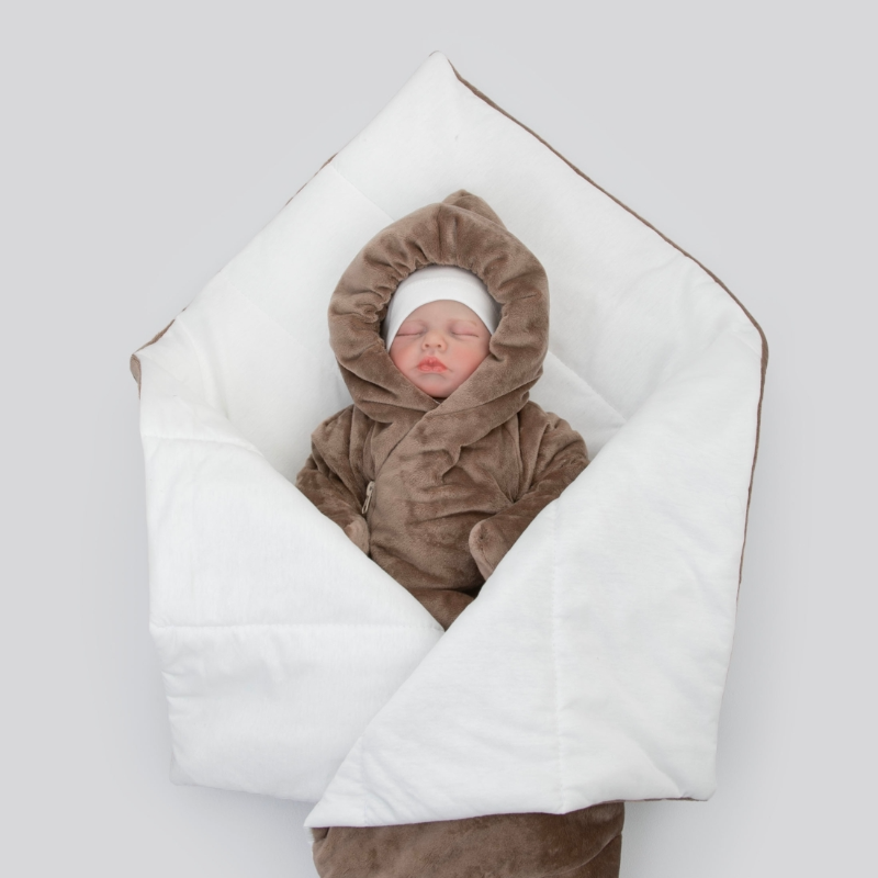 Комплект на выписку 5 предметов "Классика", демисезонный, шоколад