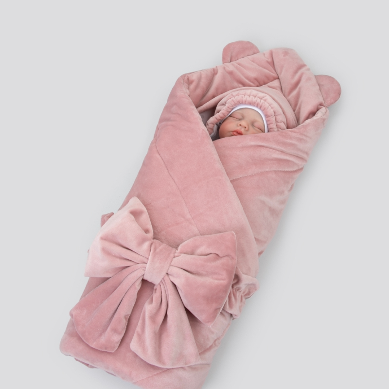 Комплект на выписку 5 предметов "Медвежонок", демисезонный, пудра