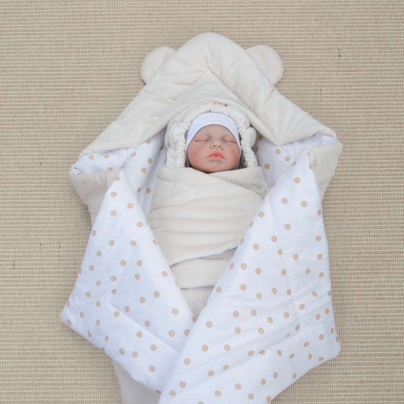 Комплект на выписку 5 предметов "Медвежонок", демисезонный, светло-бежевый Комплект на выписку 5 предметов "Медвежонок", демисезонный, светло-бежевый