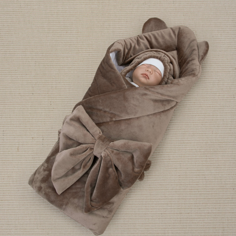 Комплект на выписку 5 предметов "Медвежонок", демисезонный, шоколад