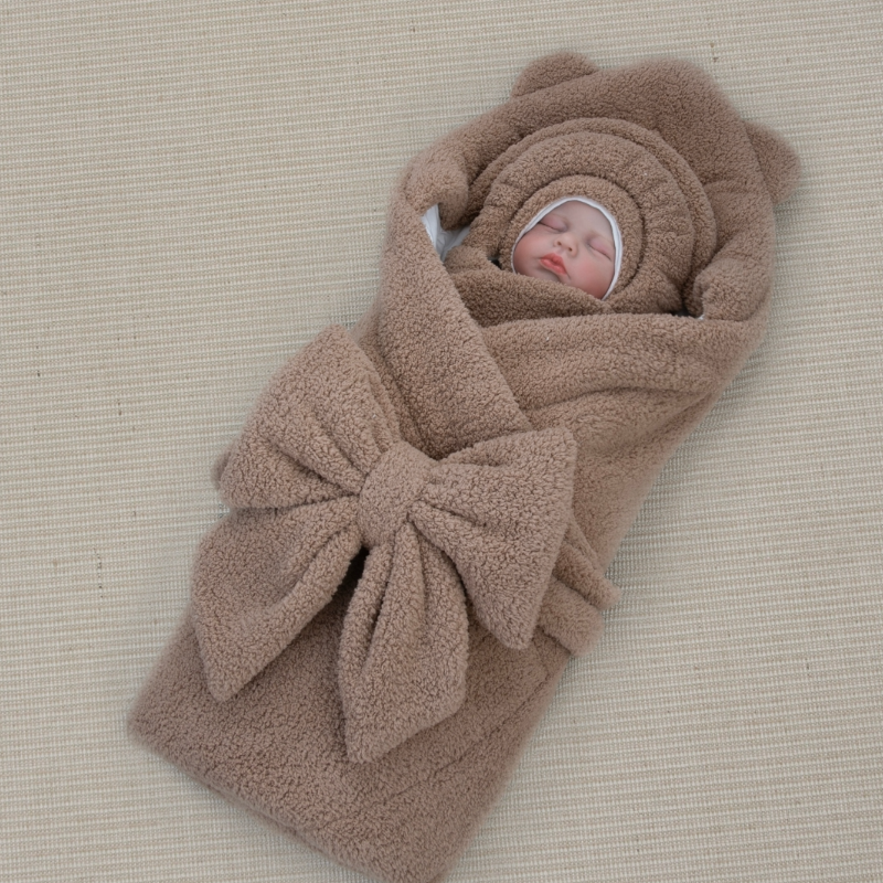 Комплект на выписку 6 предметов "Велсофт барашек", демисезонный, бежевый