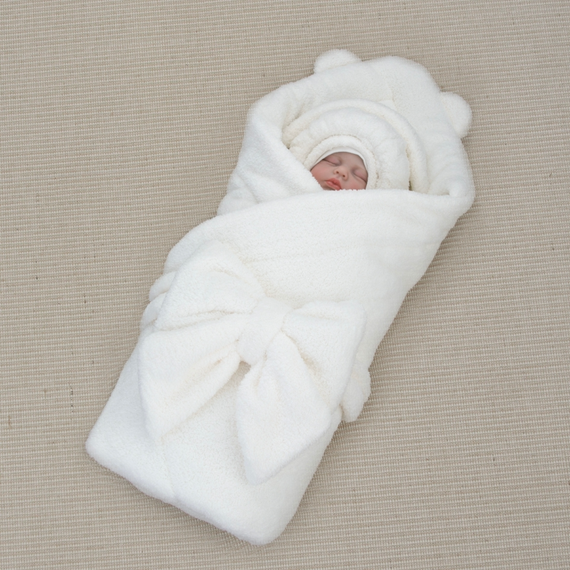 Комплект на выписку 6 предметов "Велсофт барашек", демисезонный, молоко Комплект на выписку 6 предметов "Велсофт барашек", демисезонный, молоко