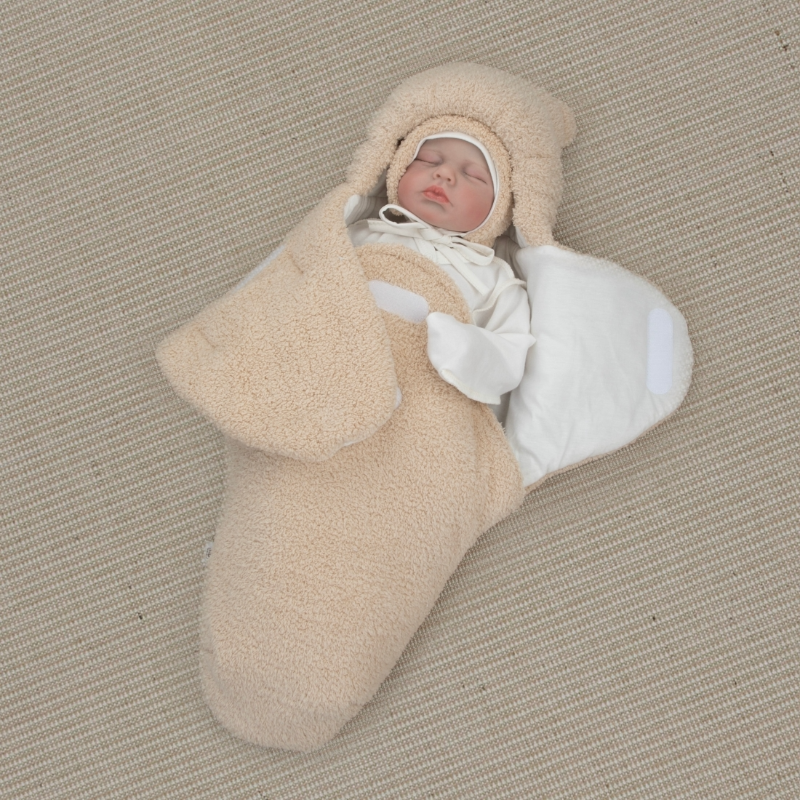 Комплект на выписку 6 предметов "Велсофт барашек", демисезонный, светло-бежевый Комплект на выписку 6 предметов "Велсофт барашек", демисезонный, светло-бежевый