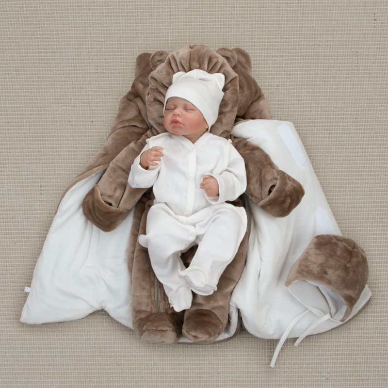 Комплект на выписку 5 предметов "Топтыжка", демисезонный, капучино