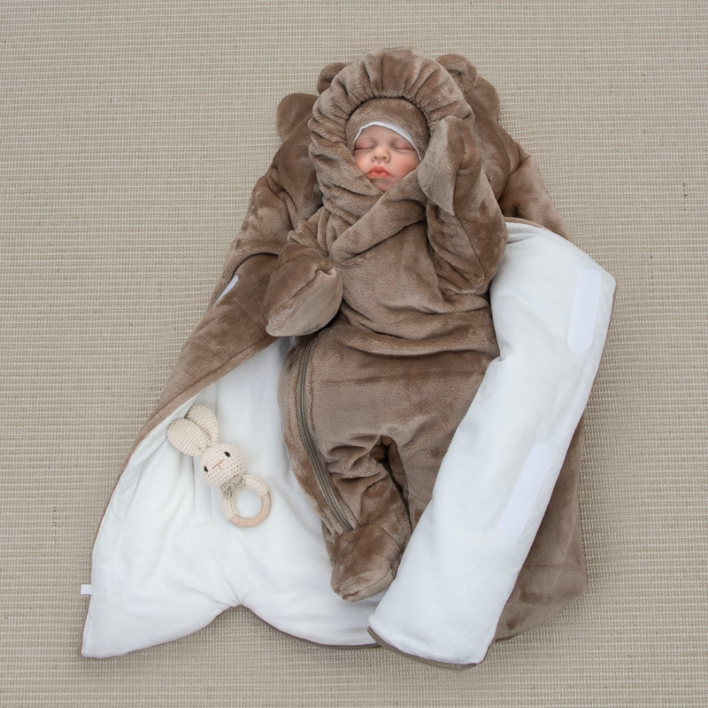 Комплект на выписку 5 предметов "Топтыжка", демисезонный, капучино