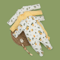 Комбинезон слип на молнии "Лимончики", 3 шт/уп