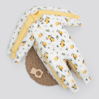 Комбинезон слип на молнии открытый "Лимончики", 3 шт/уп