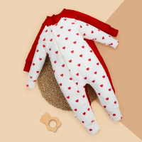 Комбинезон слип на молнии открытый "Мое сердечко", 2 шт/уп