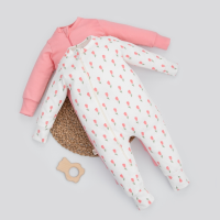 Комбинезон слип на молнии открытый "Тюльпанчики", 2 шт/уп