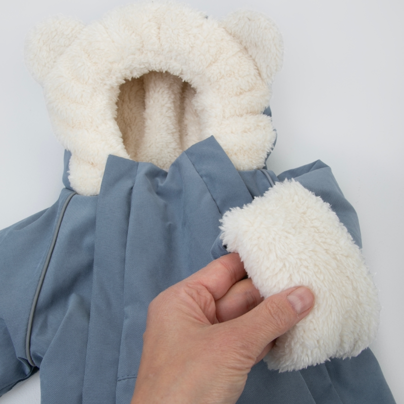 Комбинезон "Пушуня" демисезонный, серо-голубой