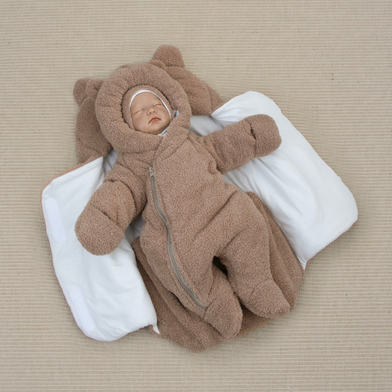 Комплект на выписку 5 предметов "Пушуня", демисезонный, бежевый Комплект на выписку 5 предметов "Пушуня", демисезонный, бежевый