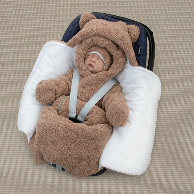 Комплект на выписку 5 предметов "Пушуня", демисезонный, бежевый Комплект на выписку 5 предметов "Пушуня", демисезонный, бежевый