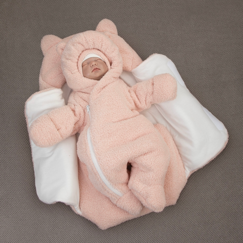 Комплект на выписку 5 предметов "Пушуня", демисезонный, пудра Комплект на выписку 5 предметов "Пушуня", демисезонный, пудра