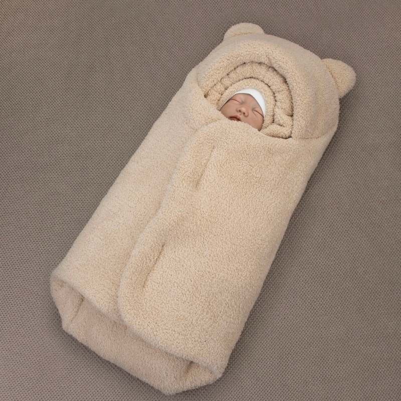 Комплект на выписку 5 предметов "Пушуня", демисезонный, светло-бежевый