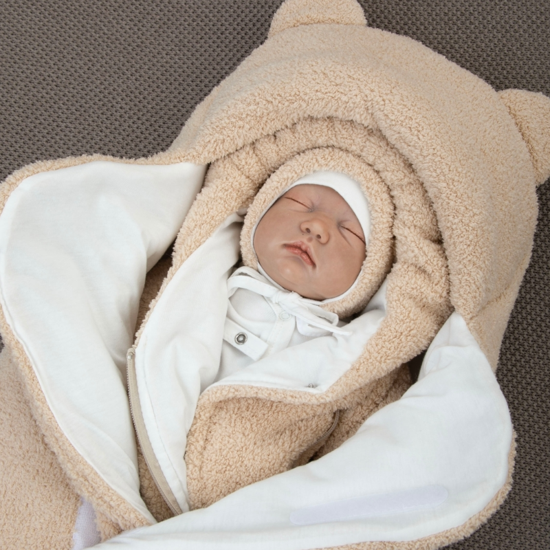 Комплект на выписку 5 предметов "Пушуня", демисезонный, светло-бежевый