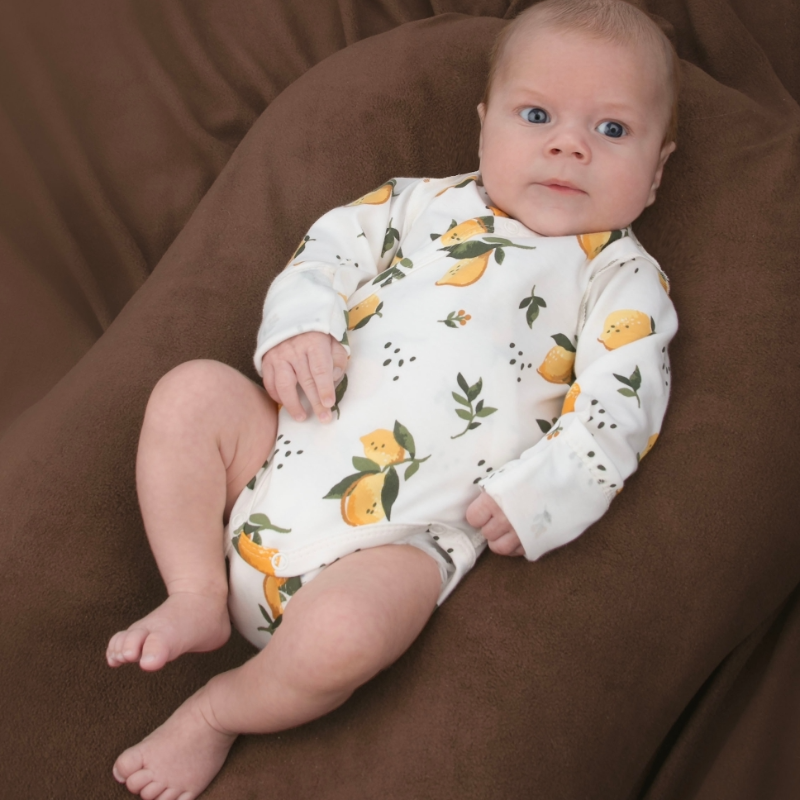 Боди с длинным рукавом "Лимончики", 3шт/уп