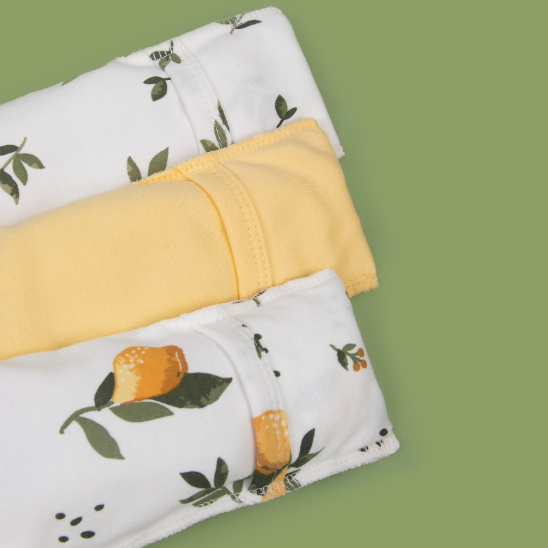 Боди с длинным рукавом "Лимончики", 3шт/уп