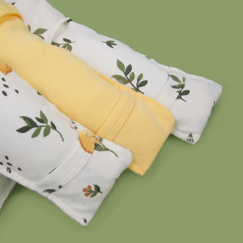 Комбинезон слип на молнии "Лимончики", 3 шт/уп