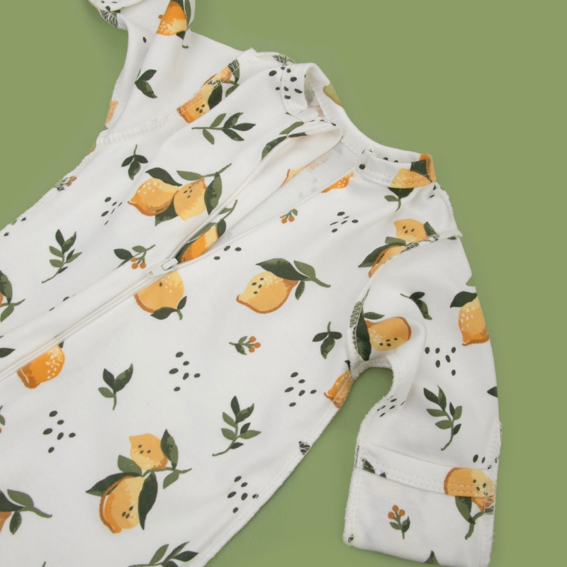 Комбинезон слип на молнии "Лимончики", 3 шт/уп